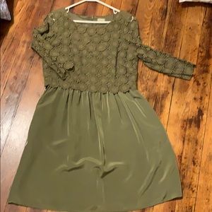 Dark green Cremiux shift dress